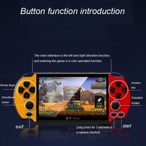 Consola GamePlayer FOXMAG24® X7 Plus, 8 GB, 1000 de jocuri instalate, Negru - Img 5