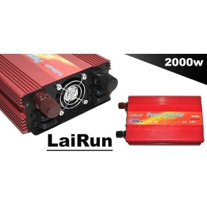 Invertor tensiune auto FOXMAG24 12V-220V, putere continua 2000 W, rosu - Img 4