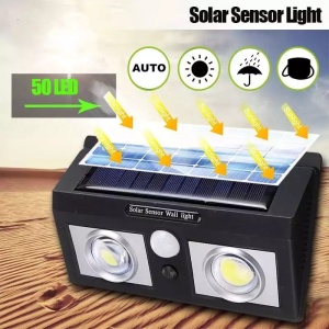 Lampa Led Cob BiTec BL-807 Cu Incarcare Solara si senzor de miscare - Img 1