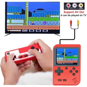 Mini consola portabila Flyme, Retro, 400 jocuri clasice FC, Ecran color 2.8", Rosu - Img 2