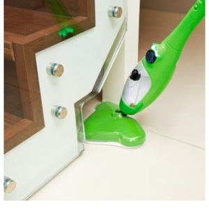 Mop cu aburi, cu mod de control al aburului, pentru pardoseli, covoare, imbracaminte, ecologic, usor de depozitat, verde - Img 3