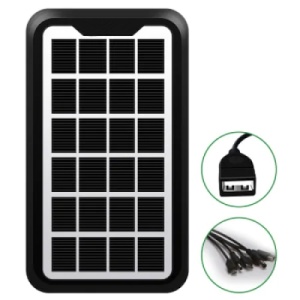 Panou solar portabil, FOXMAG24, putere 3W, dimensiuni reduse, waterproof, cu cablu USB incarcatre smatphone, negru - Img 3