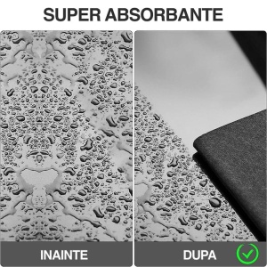 Set 10 lavete magice pentru curatare fara urme, zgarieturi sau scame, multifunctionala, pentru geamuri, bucatarie, baie, din microfibra, dimensiuni 30X30 cm, gri - Img 2