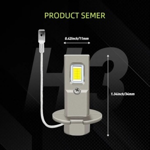 Set 2 becuri auto, H3, putere 120W, lumina alb-rece, flux luminos 15.000 lumeni, rezistenta la apa, consum redus de energie, plug and play, alb - Img 3
