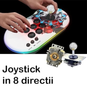 Set 2 console joc, jocuri clasice incluse, compatibil card TF, buton ON/OFF, negru/alb - Img 4