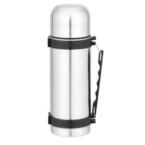 Termos din inox, capacitate 1000ml, cu buton Safe Lock, capac tip pahar, mentine lichidele calde pentru 12 h si reci pentru 24 h, argintiu - Img 2