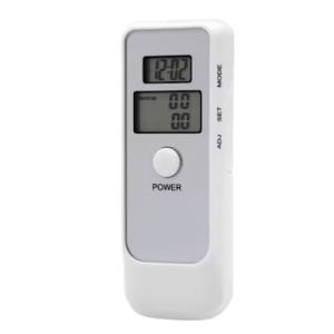 Tester de alcoolemie digital, cu baterii, functie ceas, alarma, termometru, acuratete ridicata, alb - Img 3