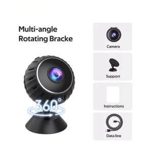 Camera de supraveghere mini, interfata Wi-Fi, IP wireless, Full HD, dimensiune 35 x 23 x 35 mm, negru - Img 2