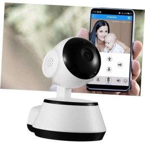 Camera IP Wireless, sunetul bi-directional, detectie la miscare (alarma), iregistreaza pe SD card sau direct pe PC, alb - Img 1