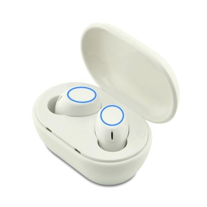 Casti wireless TWS A2, microfon incorporat, bluetooth 5.0, Alb, FOXMAG24® - Img 1