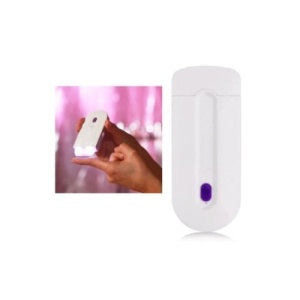 Epilator portabil, pentru fata si corp, incarcare USB, cu acumulator, alb/mov - Img 4