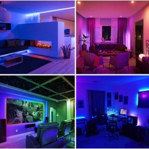 Kit Banda Led FOXMAG24® Multicolora RGB , Telecomanda 24 taste cu IR , Transformator 2A , 300 LED-uri , Lungime 5m - Img 3