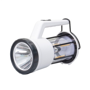 Lanterna tip felinar, 6 tipuri de lumina, incarcare USB, diametru lanterna 10cm, inaltime lanterna 24cm, alb/negru - Img 1