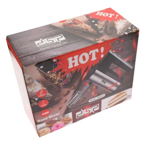 Mixer de mana FOXMAG24® 150W, 5 viteze, Accesorii: 2 spirale, 2 teluri, inox - Img 3
