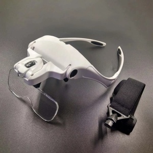Ochelari tip cozoroc cu lupa si doua lampi iluminare FOXMAG24, Led 9892B2 - Img 3