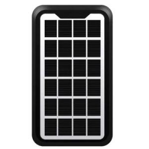 Panou solar portabil, FOXMAG24, putere 3W, dimensiuni reduse, waterproof, cu cablu USB incarcatre smatphone, negru - Img 1