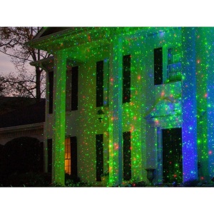 Proiector Laser Star Shower TNS, 8 Seturi de Lumini, Efect 3D Holografic, Casa si Gradina, Static si Miscator, Interior/Exterior, 70-100m2, Albastru - Img 4