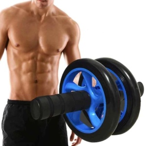 Roata abdomene FOXMAG24 pentru fitness, aparat pentru exercitii, maner spuma - Img 2