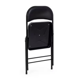 Scaun pliant tapitat, cu cadru de otel, rezistent la socuri, greutate maxim suportata 110kg, negru - Img 3