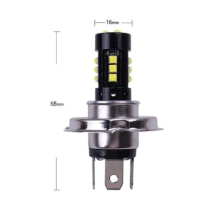 Set 2 becuri auto H4, putere 160W, temperatura culoare 6000K, flux luminos 8000 lumeni, consum redus de energie, plug and play, durata de viata sporita, alb - Img 2