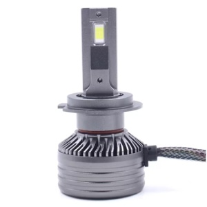 Set 2 becuri LED, H7, F9A, 150W, Canbus, 21000Lm, fara eroare, 6000k, fara bruiaj radio, cu ventilator de racire, argintiu - Img 2
