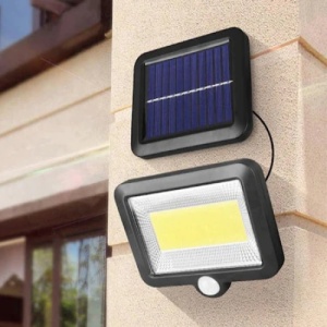Set 2 lampi cu panou solar separat FOXMAG24, cu telecomanda, 100 LED-uri, senzor de miscare, negru - Img 3