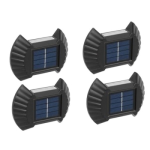 Set 4 Lampi solare de perete, FOXMAG24, lumina calda, cu acumulator, 2 LED-uri - Img 1