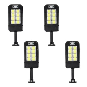 Set 4 lampi solare FOXMAG24, cu telecomanda, 160 LED-uri, corp de iluminat exterior, cu incarcare solara, senzor de miscare/lumina - Img 1