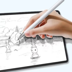 Stylus Pen Android, iOS, Windows, picteaza, deseneaza, scrie, compatibil cu toate dispozitivele cu ecran tactil, alb - Img 4