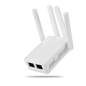 Amplificator extender Retea Wi-Fi FOXMAG24, 4 Antene, Repetor, server incorporat, Alb - Img 1