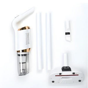 Aspirator fara fir, portabil, de mana, putere 120W, 2 moduri de utilizare, cu accesorii incluse, filtru HEPA, Wireless, alb - Img 2