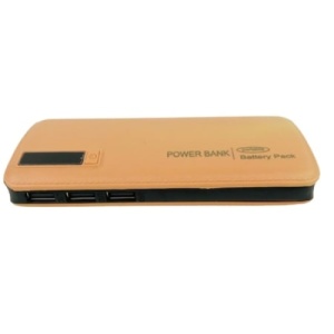 Baterie externa FOXMAG24, 3 port USB si lanterna, bej - Img 1