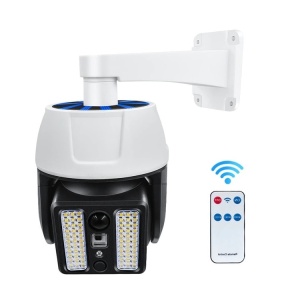 Camera falsa cu senzor de miscare, cu incarcare solara, 66 LED SMD, instalare usoara, alb/negru - Img 2