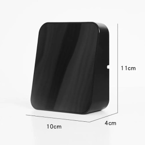 Ceas de masa, cu lumina led albastru, incarcare USB, alarme, calendar, temperatura, functie snooze, mod de noapte, dimensiuni 11 X 10 X 4 cm, negru/albastru - Img 4