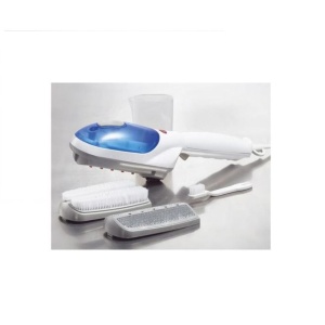 Fier de calcat vertical cu aburi, portabil cu design ergonomic, 800W- Tobi Travel Steamer, Alb/Albastru - Img 2
