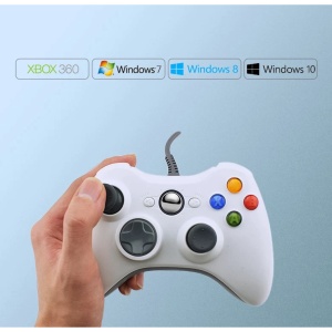 Joystick Controller FOXMAG24®, cu fir, pentru Xbox 360 , PC , Laptop, Alb - Img 4