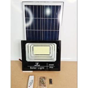 Kit proiector puternic FOXMAG24, LED, 200W rezistent la apa, panou solar mare, telecomanda - Img 2