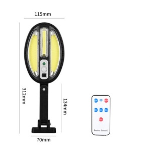Lampa cu incarcare solara FOXMAG24, 96 x LED, 3 moduri de functionare, telecomanda inclusa - Img 3