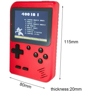Mini consola portabila Flyme, Retro, 400 jocuri clasice FC, Ecran color 2.8", Rosu - Img 4