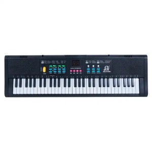 Orga cu 61 de clape, cu 16 tonuri, 4 ritumuri, 6 demo, dimensiuni 500 x 145 x 40 mm, din plastic, negru - Img 1
