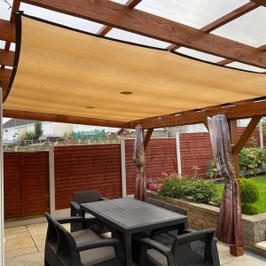 Panza de umbrire rectangulara, dimensiuni 2x3 m, protectie UV 95%, respirabila, maro - Img 4