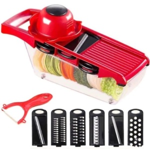 Razatoare Si Feliator FOXMAG24, Legume/Fructe, 6 in 1, rosu - Img 3