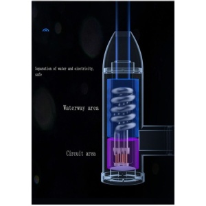 Robinet de incalzire a apei, electric, cu afisaj, ecran LED, rotire la 360 de grade, cu flux direct de apa, alb - Img 3