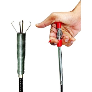 Sarpe pentru desfundat tevi de scurgere, din otel, cu sistem de prindere mecanic, flexibil, rezistent, lungime 160 cm, argintiu - Img 4