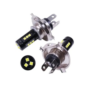 Set 2 becuri auto H4, putere 160W, temperatura culoare 6000K, flux luminos 8000 lumeni, consum redus de energie, plug and play, durata de viata sporita, alb - Img 3