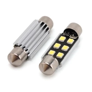 Set 2 Becuri LED FOXMAG24, 36mm Canbus pentru Plafoniera , Lampi numar Lumina Alba Premium - Img 1