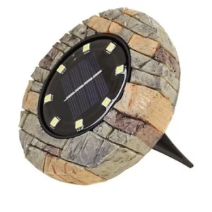 Set 4 lampi decorative solare, putere 2.4 W, autonomie 10 h, diametru 11 cm, maro - Img 2