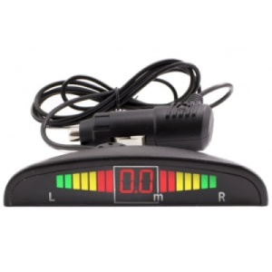 Sistem de parcare FOXMAG24 cu 4 senzori, auto, display LED, avertizare sonora, luminoasa, metrica - Img 1