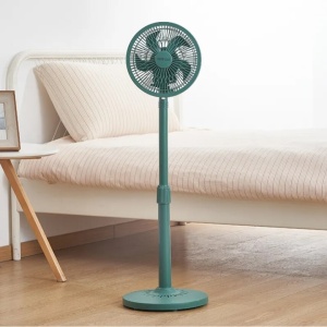 Ventilator de camera, vertical, cu picior reglabil super silentios, cu baza rotunda anti-alunecare, cu 3 viteze, putere 25W, verde - Img 1