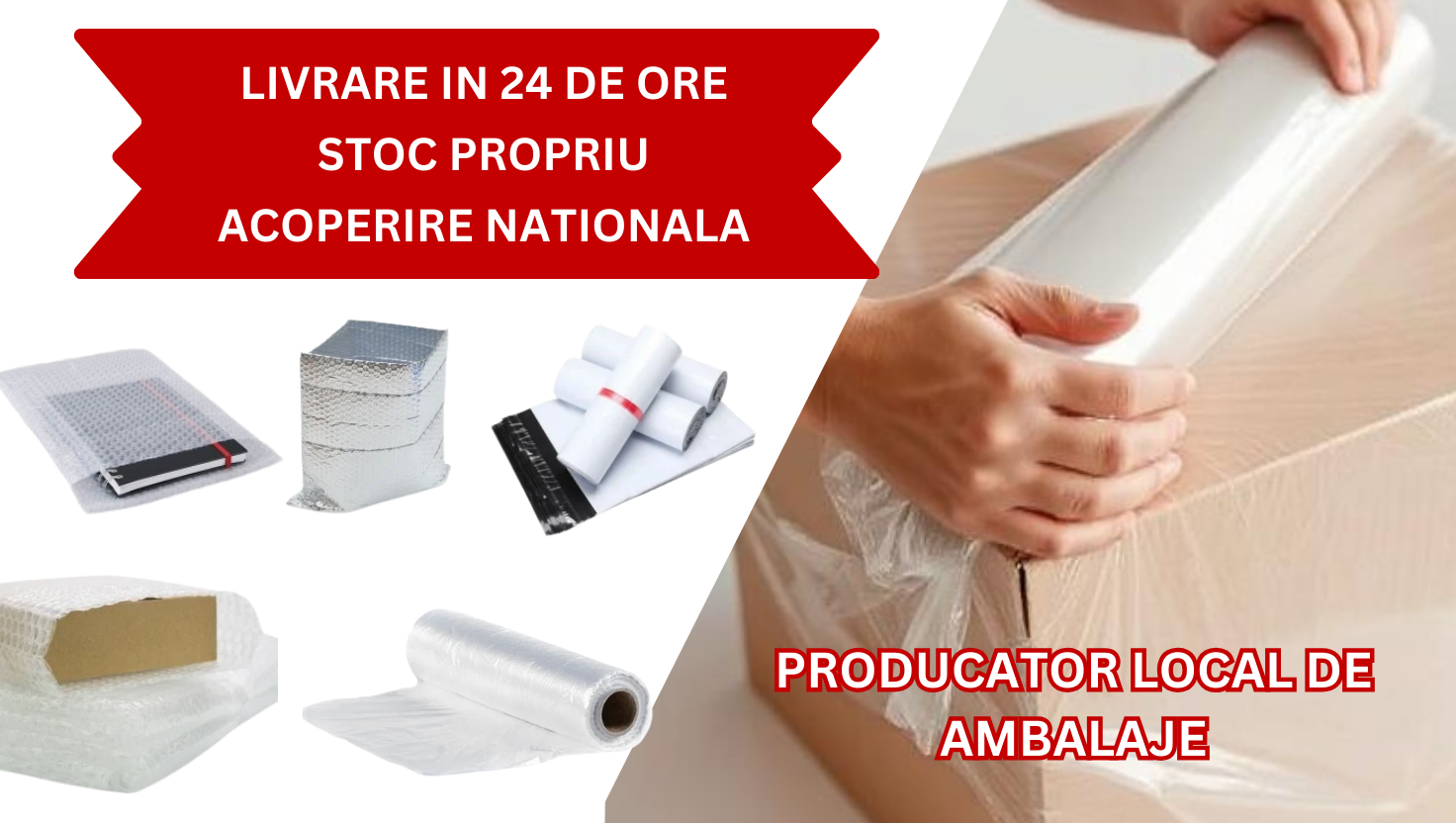 Banner producator local de ambalaje